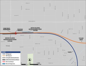 Map of the LA-A Fullerton Stations Improvement